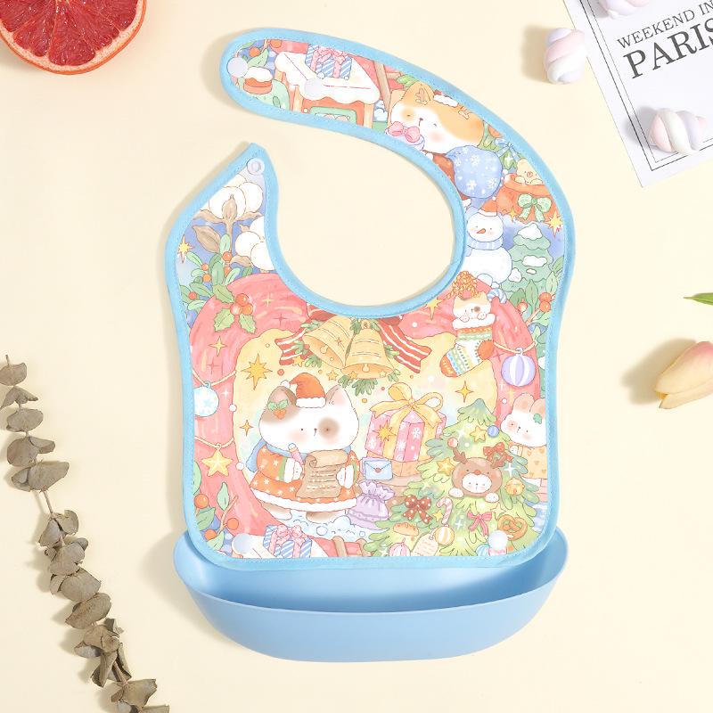 Unisex Waterproof Detachable Baby Bib for Kindergarten