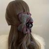 Korean Dongdaemun Luxury Knit Bow Shark Hair Clip – Versatile Fashion Accessory