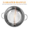 Stainless Steel Mandarin Duck Pot Kitchen Hotpot Practical with Divider Wok Frying Pan Divided Induction Cooktop