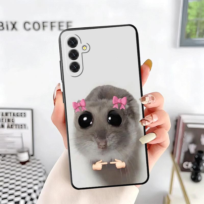 Funny Sad Hamster Meme Soft Phone Case for Samsung A17 A37 A57 A16 A26 A36 A56 A15 A25 A35 A55 A14 A24 A34 A54 A13 A23 A33 A53 A