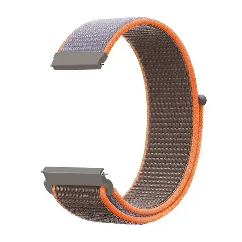 20mm Universal Kids Smart Sport Watch Band Nylon Loop Strap Adjustable Wristwatch Replacement Comfortable Children Watch Straps