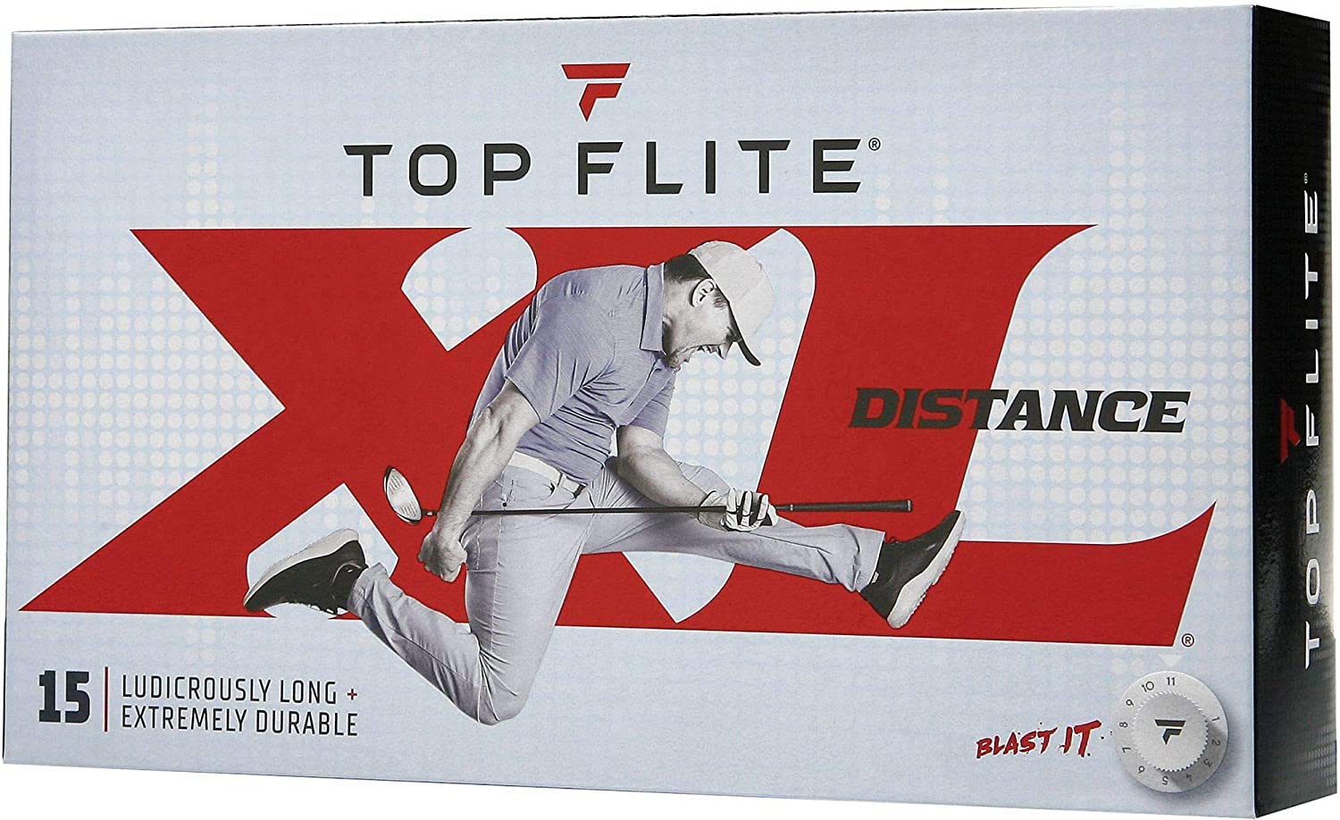 

2019 Top Flite XL Distance Golf Balls - Distance & Durability - White (15 Balls)