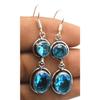 Blue Topaz Gemstone Ethnic Handmade Drop Dengle Earring Jewelry  ER 067