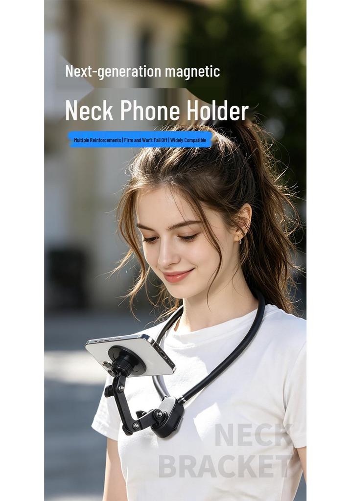 Magnetic Neck-Mounted Phone Holder for First-Person View Vlogging & Outdoor Sports