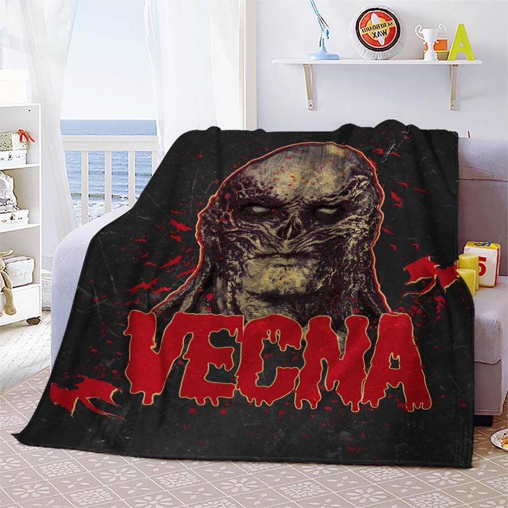 Vecna Stranger Things Mind Flayer Demogorgon Throw Blanket Cover Flannel Beds Sofa Bed Sheet Soft Bedding Room Decor Fans Gift