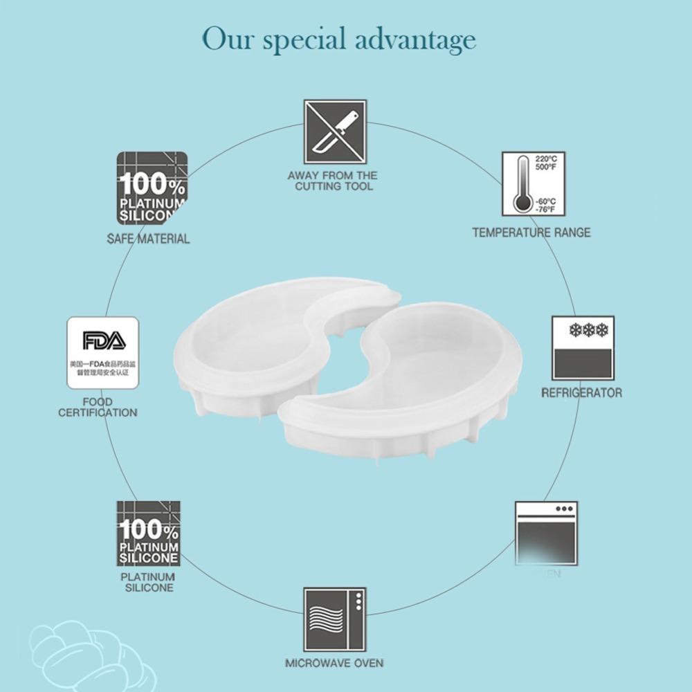 3D Design Mousse Cake Mold Silicone Fondant Mold Practical Soap Mold  Baking Cake