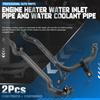 2Pcs Engine Heater Inlet Pipe and Water Coolant Pipe 11537502525 + 11531705210 Compatible with BMW 325i 328i 525i 528i Z3 Z4