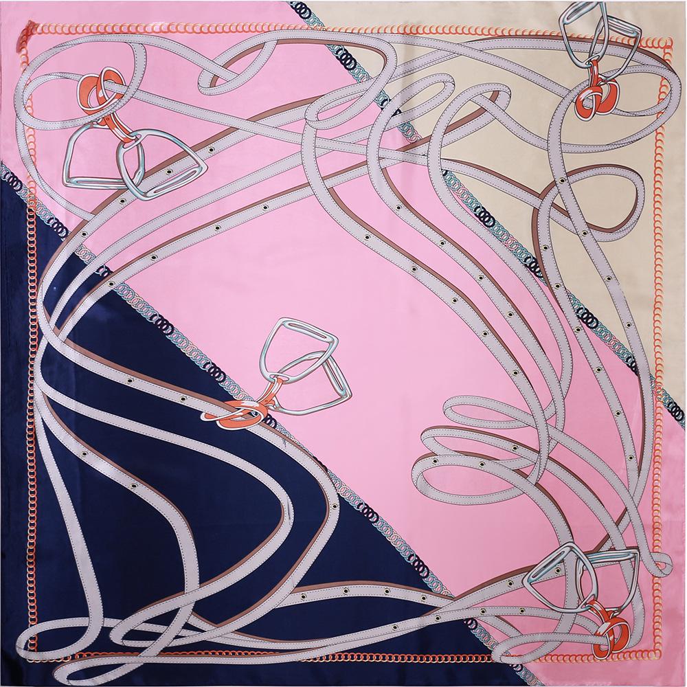 

Высококачественные роскошные шелковые шарфы, повязка на голову, шарфы, шейный шарф для женщин, шелковый шарф с цепочкой, женская декоративная шаль 90*90cm