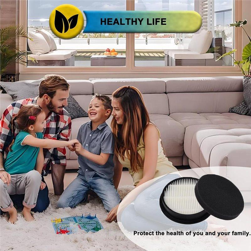 BAAM-HEPA Replacement Filters In 4-Pack For AFNOP Acevac11 Cordless Cleaner Including 4 Sponge Sets Vacuum