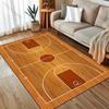 Teppich mit Holzbasketballfeld-Druck für Schlafzimmer, Wohnzimmer, Bettseite, Sofa, Bodenmatte, moderne Heimdekoration, Bereichsteppich, maschinenwaschbar