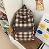 Schultasche Japanisch Retro Schultasche Weiblich Studentenmode Karierter Rucksack Einfach Große Kapazität Mittelschüler Computer Rucksack