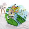 Marsupilami pattern, automatic folding umbrella, portable and foldable design, 8 ribs, a Christmas or birthday gift.