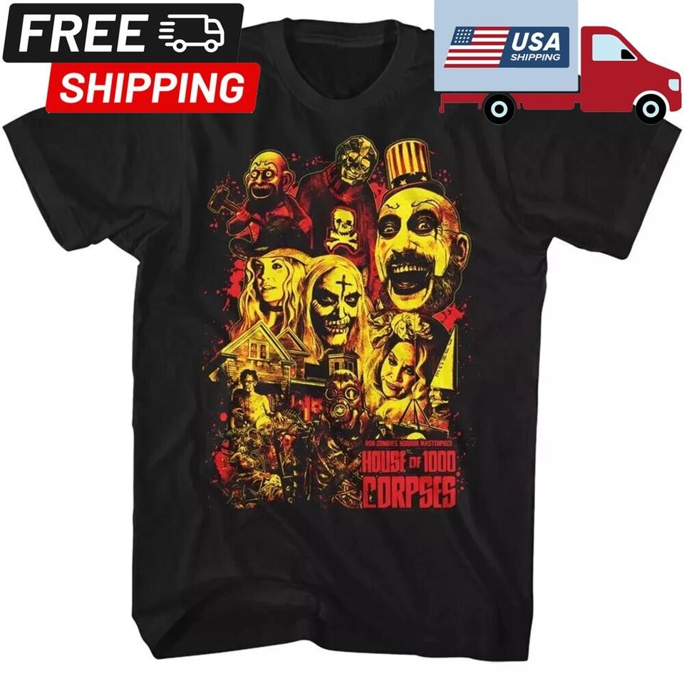 

Rob Zombie Horror Masterpiece House Of 1000 Corpses Size S to 5XL Unisex T-Shirt L