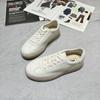 Spring and Autumn Retro Women's Thick-soled Inner Height-increasing White Shoes Versatile Commuter Casual Sports Shoes