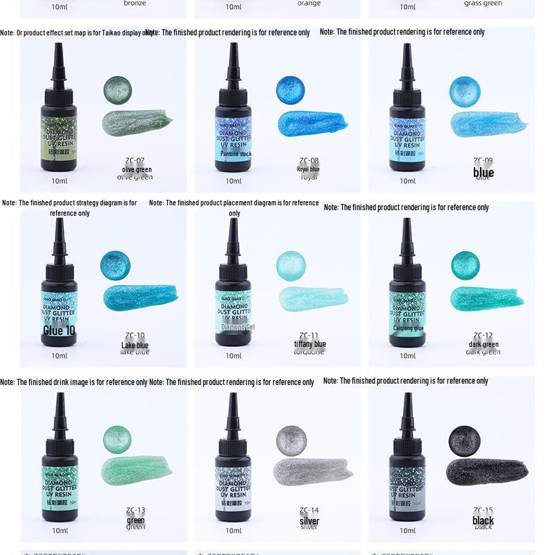UV Crystal Epoxy Glitter Set – 6, 12, or 24 Color Options for Handmade Jewelry