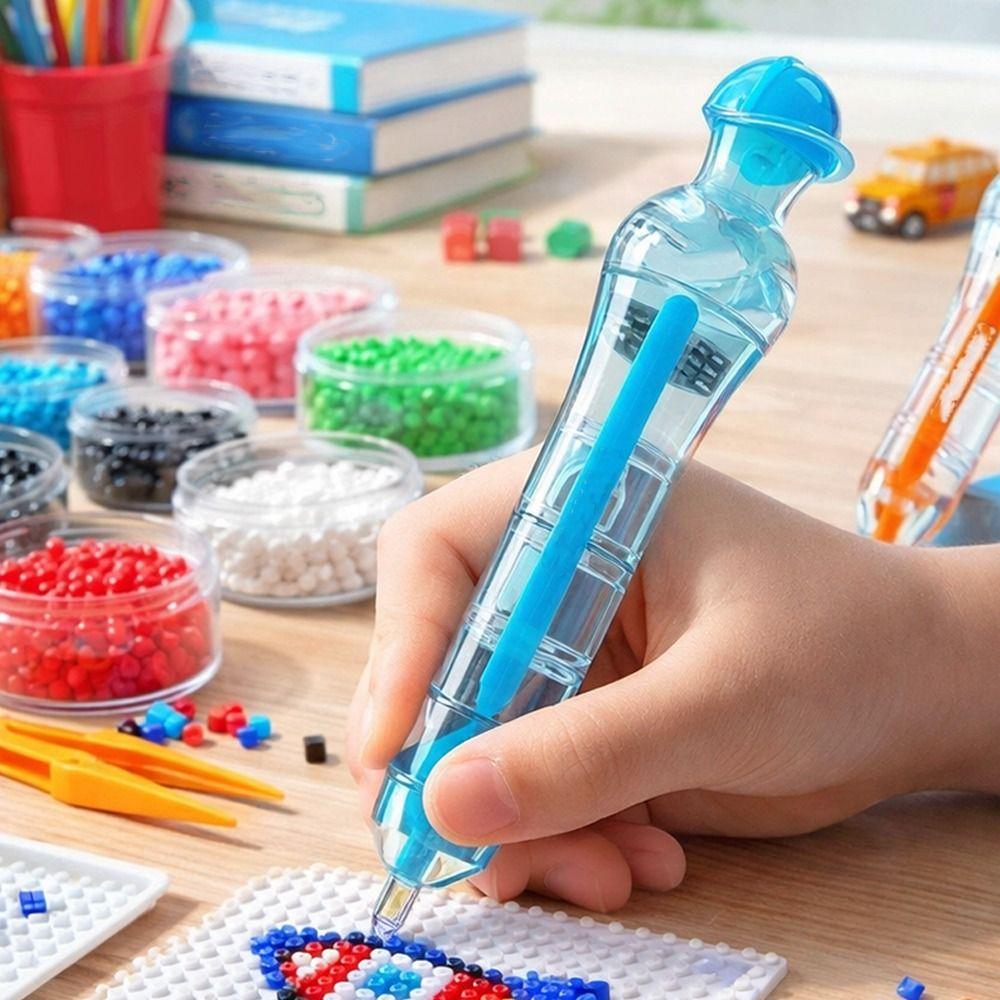 2,6mm Spitze Automatischer Perlenstift Pixel Puzzle Transparenter Perlenpositionierungsstift Bequemer Griff Anti-Rutsch Perlenplatzierungsstift