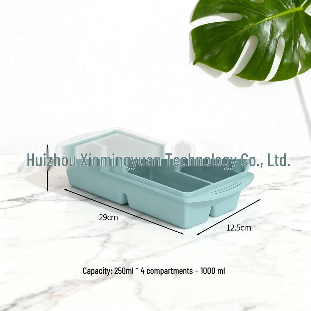 Silicone Ice Cube Tray with Lid - Food Storage & Freshness Preservation Box