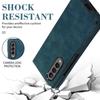 Suitable for Samsung Z Flip6 Mobile Phone Case Z Fold4 Matte Retro Pattern Solid Color Leather Case 3rd Generation Folding Case