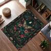 Bohemian Butterfly Garden Rug Vintage Floral Cottage Core Pattern Carpet for Aesthetic Bedroom Living Room Balcony Floor Mat