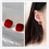 Pink Tulip Imitation Pearl Earrings Rose Flower Two Ways To Wear Ear Studs for Girls Daily Wear Women Ear Piercings Gifts
