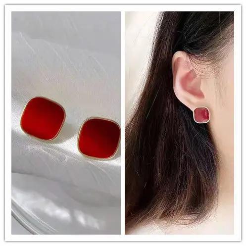 Pink Tulip Imitation Pearl Earrings Rose Flower Two Ways To Wear Ear Studs for Girls Daily Wear Women Ear Piercings Gifts