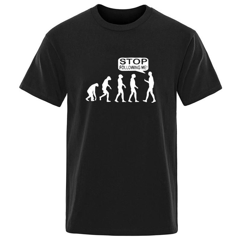 Funny Evolution Stop Following Me T-shirt XL