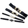 Elastic Black Modern Waist Belt For Women With Adjustable Features Complementing Skirts And Dresses Effortlessly