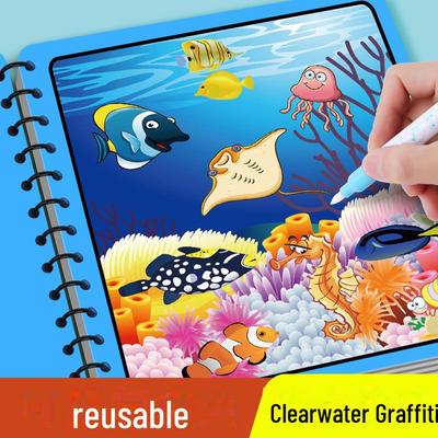 Reusable Water Magic Painting Book for Kids - Educational Art Activity for Boys