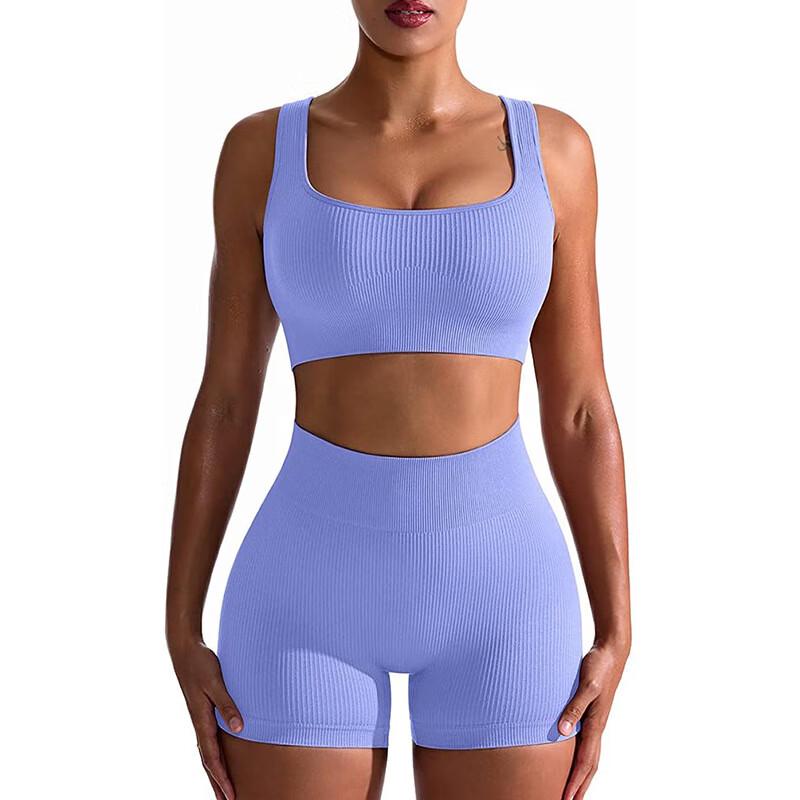 Women s Ribbed Yoga Vest & Tummy Control Pants Set