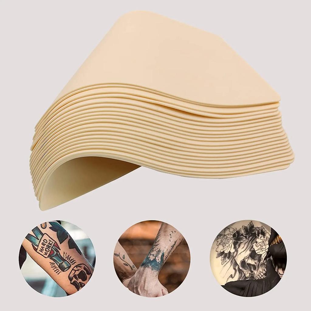 10pcs Tattoo Practice Skin Eyebrow Practice Latex Skin Both Side Synthetic Leather Tattoo Accessories Microblading Practice Skin