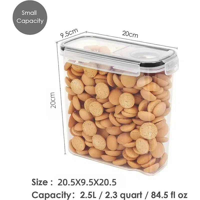 

Recipiente de almacenamiento de cocina hermético para alimentos y cereales transparente 2.5L