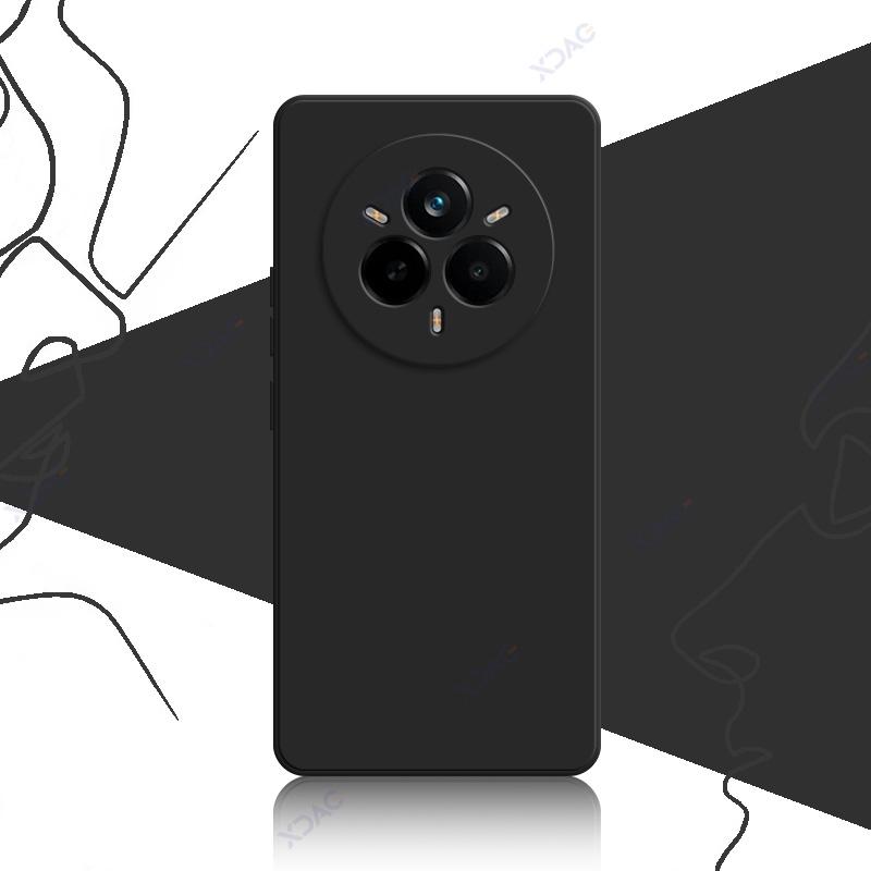 

Роскошный квадратный жидкий силиконовый чехол для Realme 14 Pro Plus 5G Realme14Pro 14ProPlus 360 Мягкий водонепроницаемый чехол для телефона Сумки Realme 14 Pro чёрный