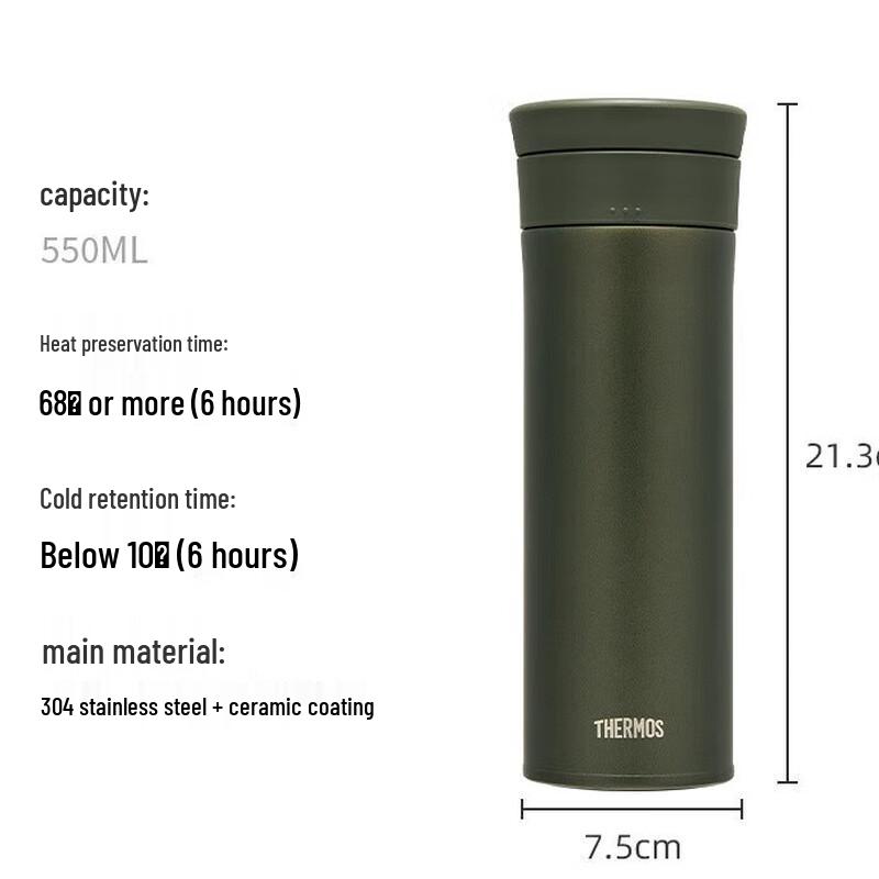 THERMOS 550ml Ceramic Lined Insulated Mug