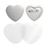 100PCS 57x53mm Heart-shaped Badge Button Making Parts Metal Blank Heart Badge Pins DIY Making Materials for Button Maker