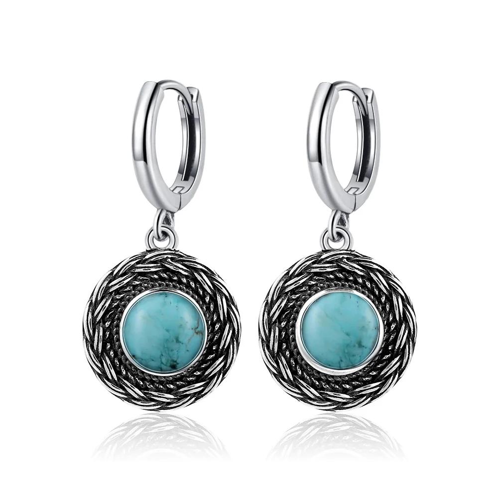 Neue Elegante Natürliche Kyanit Silber Tropfenohrringe für Damen Vintage Hochzeit Verlobung Creolen Ohrringe Geschenke