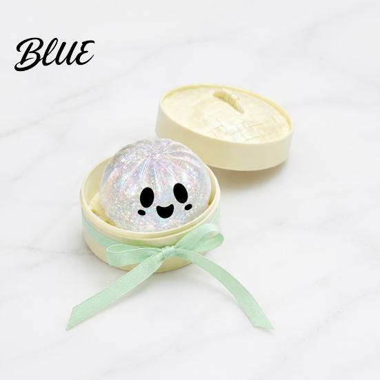 Squeeze Toy with Steamer Box 1/4/5Pcs Halloween Dumpling Box Cartoon Glitter Steamed Bun Stress Relief Toy Ball Fidget for Home Office Toys