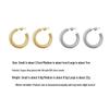 2024 European & American Minimalist Gold-Tone C-Shaped Hoop Earrings for Women
