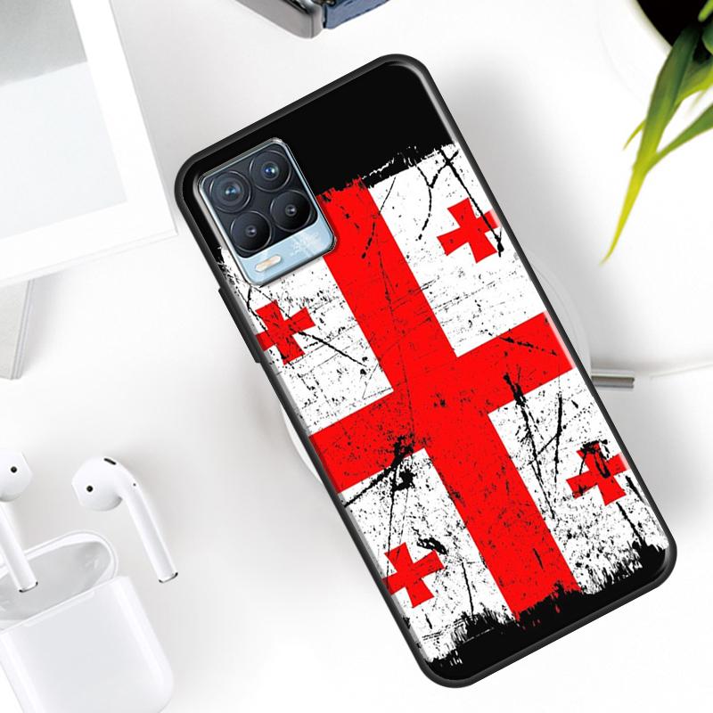 Georgia Flag Case For Realme 15 11 Pro Plus 12 13 14  C71 C75 C55 C51 C53 C25 C63 C61 C65 C67 GT6 GT7 Pro