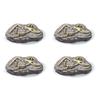 Desktop Decor with Realistic Dinosaur Fossil Miniatures Set of 4 for Unique DIY Projects