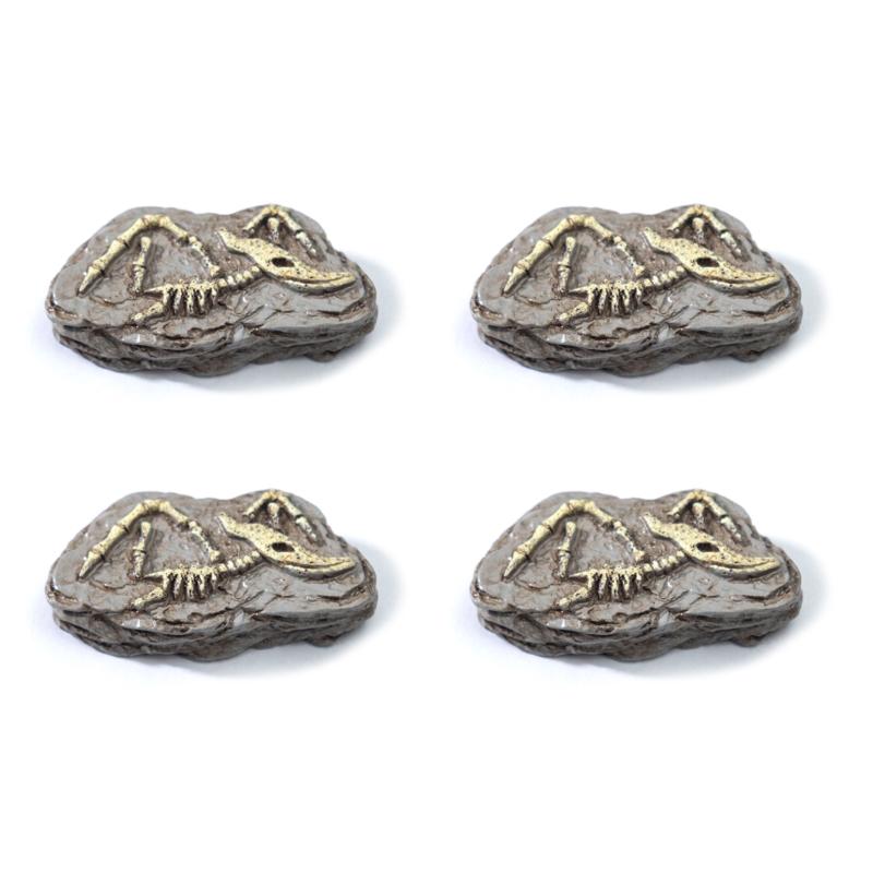 Enhance Your Desk with 4pcs Dinosaur Fossil Miniatures Ideal for DIY Decoration StyleB