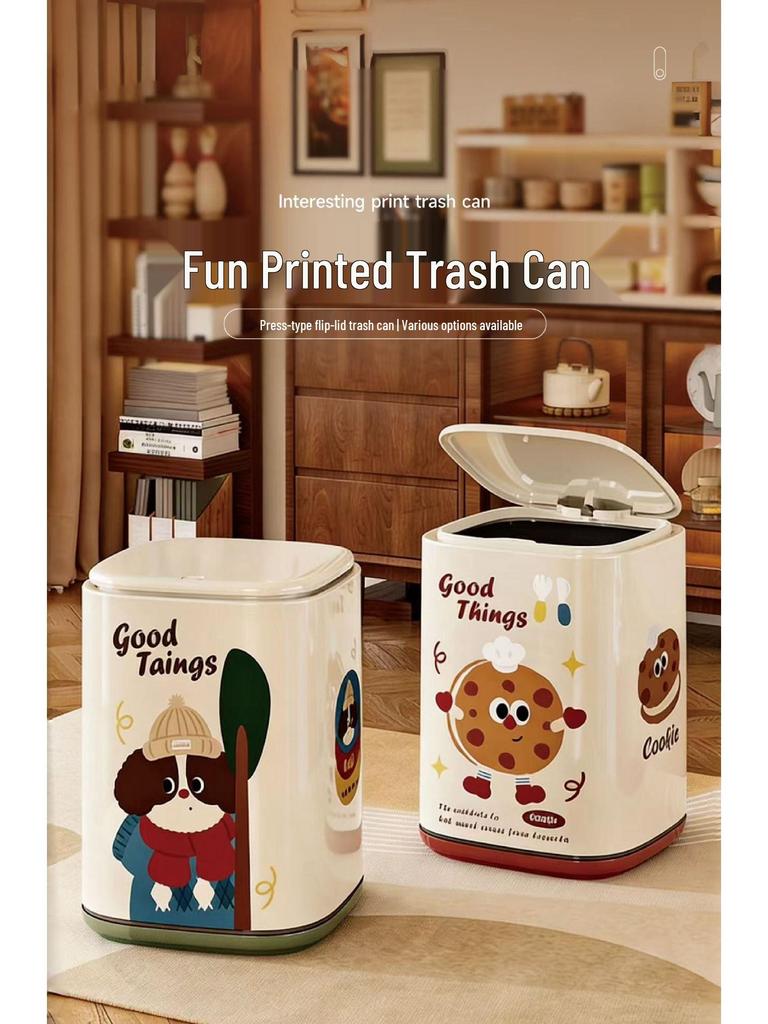 Mülleimer mit Rädern und Klappdeckel: Großes Fassungsvermögen für das Wohnzimmer