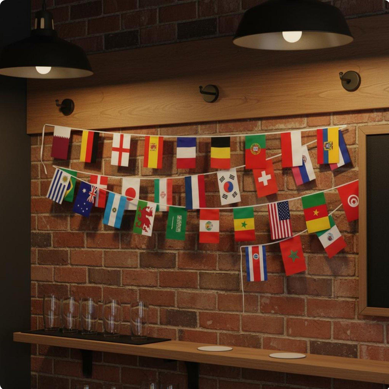 32 Countries Flag String Fan Essential Garland Colorful International Flags