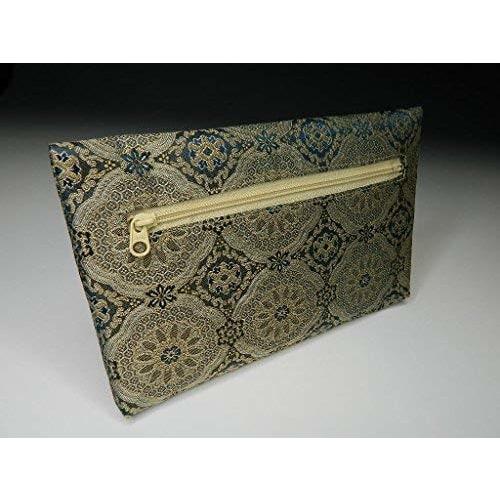 Tea Ceremony Beginner's Set (6-Piece Set for Men) by Nakagawa Masashichi Shoten (Zippered Small Organizer and Antique Cloth) Practice Set Tea Ceremony