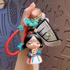 Bag Hanging Chinese Style Keychain Silicone Rubber Car Key Ring Cartoon Dolls Pendant  Girls