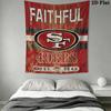 San Francisco 49Ers Wall Tapestry Aesthetic Wall Hanging Printed Fabric Blanket Decorative Tapestries for Bedroom Living Room Home Decor
