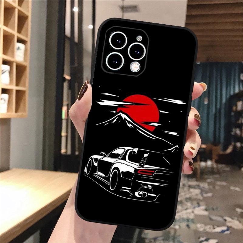 Japan JDM Sports Cars Phone Case For Iphone 17 Pro Max Air 16 15 14 13 Pro Max 15 16 Pro 15Plus