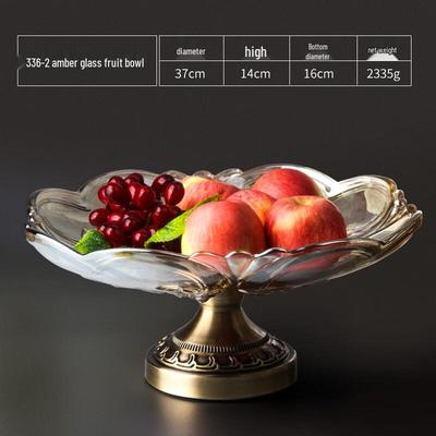 Fulinci European Style Crystal Glass Fruit Platter