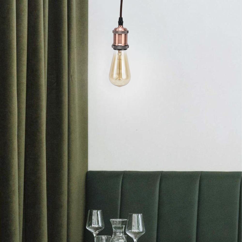 100-240V Vintage Pendant Light 1m Pendant Socket Easy Lamp Holder with Cord  Bedroom