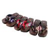 Women's Japanese Style Non-slip Wooden Flip Flops, Paulownia Flat Bottom Toe Post Sandals, Wear-resistant Clogs with Medium To High Sole.