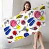 Ultrafine Microfiber Beach Towel Large Size Quick Dry Absorbent Digital Print Swim Cover Up Sun Protection Women Men Kids Pool Travel